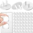 Thyle 100 Pcs Baby Proofing Outlet Covers Bulk Improved Grip Socket Guards for Child Safety Standard Universal Electrical Plug Protectors for Home Office Daycare (White)