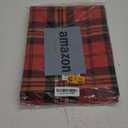 Tartan Waterproof Christmas Plaid Tablecloth Fabric - Red Oblong 52x70 Inch Classic Buffalo Tartan Festive Table Cloth for Indoor Use - New Year Tabletop Cover for Dinner, BBQs, and Parties