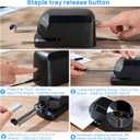 Electric Stapler for Desk Value Pack, 45 Sheet Capacity, Includes 1500 Staples & Staple Remover, No-Jam, Faster Stapling, AC Adapter Powered, Black
