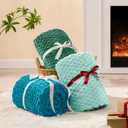 BEDELITE Fleece Throw Blanket for Couch & Bed - 3D Jacquard Decorative Dark Green Blanket, Super Soft and Cozy Warm Fuzzy Blanket All Seasons Suitable, 60x80Inches