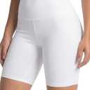 Conceited High Waisted Ultra Soft Leggings for Women - Full Length, Capri Length and Biker Shorts  (Large-X-Large, White)