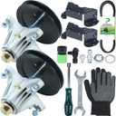 2 Pack Pre-Greased 918-06991 Spindle Assembly with 954-04060C Belt 490-900-M061 Deck Wash Kit 783-08510-0637 Belt Cover Replaces 618-06991, 918 06991, 91806991 for Huskee LT4200 Tractors