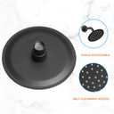 Black Shower Head And Faucet Set Complete With Valve Shower Fixtures With 6 Inch High Pressure Rain Shower Head Trim kit Regaderas Para bBao Modernas