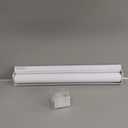 Persilux Zebra Blinds for Windows, Cordless Roller Shades Window Treatments (17" W x 72" H, White) Light Filtering Dual Layer Roller Window Shades Sheer Shades for Home and Office