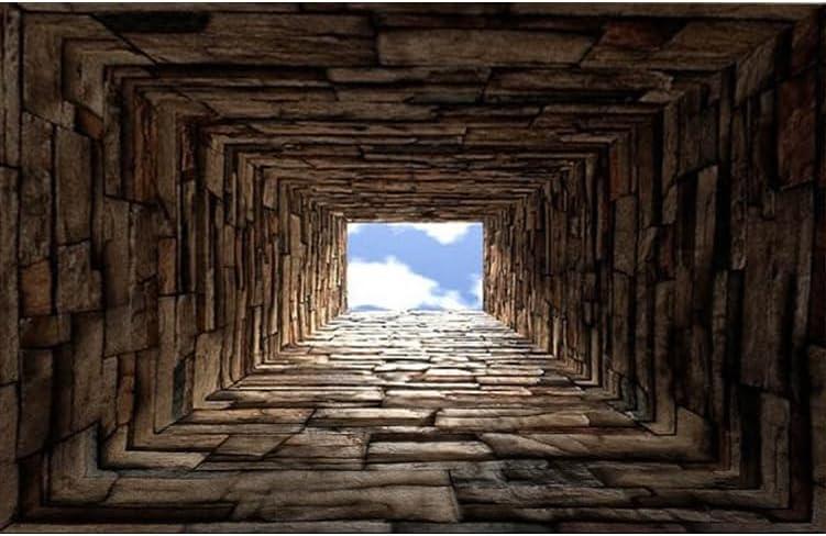 Indoor Doormat Tunnel Optical Illusion Retro Entryway Door Mats Indoor Non Slip Welcome Doormat,Washable Entrance Mat Outdoor Door Mat for Entryway,Front Porch 40 * 60cm/16 * 24in