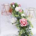 Lvydec 2 Pack Artificial Eucalyptus Garland, Fake Eucalyptus Greenery Garland Wedding Backdrop Arch Wall Decor, 5.5 Feet/Strand Fake Hanging Plant for Table Festival Party Decoration