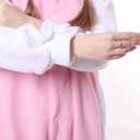 RANRNAR Adult Onesie Pajamas,Halloween Animal Costume,Cosplay Christmas Sleepwear Jumpsuit onesie for women (White, S)