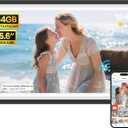 BIGASUO Digital Picture Frame Frameo 15.6" WiFi Electronic Photo Frames Large with 64GB Memory 1920x1080 IPS FHD Touch Screen Share Moments Instantly Anywhere Photo Gifts for Parents and Grandparents