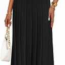 MEROKEETY Women's 2026 Spring Summer Sweater Dress Casual Halter Sleeveless Elegant Ribbed Knitted Bodycon Midi Dresses (Black, M)