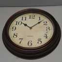 Wall Clock, 12 Inch Silent Non Ticking Battery Operated Clocks, Decorative for Living Room, Bedrooms, Kitchen (Bronze)