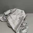 BEDELITE Satin Fitted Sheet Queen Size with Elastic Corner Straps, Luxury Soft Silk-Like Bed Sheet for Hair & Skin, 1 Deep Pocket Fitted Sheet Only Fits 15" Mattress, Fade & Wrinkle Resistant, Grey