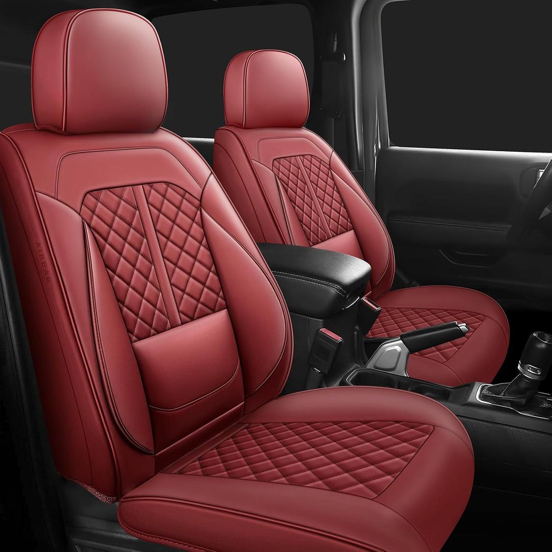 NS YOLO Custom Fit Jeep Wrangler JK JL 4-Door Leather Seat Covers 2018-2026