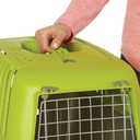 MidWest Homes for Pets Spree Travel Carrier - Hard-Sided Dog & Cat Carrier, Small Pet Travel Crate with Handle, Ventilated Design, Easy Assembly, 19-Inch, Green