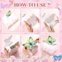 Ctosree 24 Pcs Butterfly Party Favor Boxes Floral Candy Treat Bags Pink Girl Butterfly Gift Paper Box Purple Blue Decor for Princess Birthday Party Baby Shower Supplies