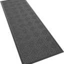 Front Door Mat, 6' x 2' Heavy Duty Indoor Outdoor Doormat, Non-Slip Backing Welcome Mats for Entryway, Low Profile, Commercial Door Mats