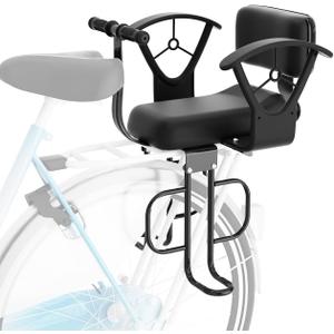 XIEEIX Rear Child Bike Seat,Rear Mounted Child Bike Seats, Back Mount Child Seat with Back Rest Armrest Foot Pedals,Width Adjustable Bicycle Rear Seat,Fits All Bicycle Rear Frames