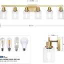 6 Light Gold Bathroom Vanity Light,Bathroom Light Fixtures, 38" Modern Brushed Gold Vanity Lighting Fixtures for Bathroom Over Mirror, Gold Sconces Wall Lighting for Bedroom