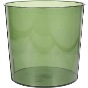 Kichvoe Clear Waste Basket, Plastic Trash Can Clear Vases Small Wastebasket Garbage Container Bin Ice Bucket for Bathroom Bedroom Kitchen Home Office Green