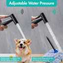 BARROCK Handheld Bidet Sprayer for Toilet, Stainless Steel Metal Made Baby Cloth Diaper Spraying Kit, Bathroom Toilet Bidet Attachment Set for Bathing Pets and Feminine Hygiene, Matte Black