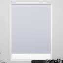 Cordless Roller Shades 100% Blackout Blinds for Windows and Doors, Pull Down Room Darkening Window Shades, Easy to Install for Home and Office, White, Fixed 75 Inches High, 62 Inches Width