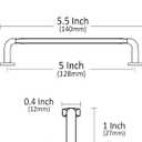 Alzassbg 10 Pack Champagne Copper Cabinet Handles, 5 Inch(128mm) Hole Centers Arch Modern Cabinet Pulls Kitchen Cabinets Hardware for Cabinets and Drawers AL3503SCG