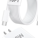 iPhone 17 16 15 Charger Fast Charging, 45W Dual USB C Phone Charger 1 prs Block with 10FT Long Type C Cable Cord for Apple iPhone 17/Pro/Pro Max/17 Air/16 Pro/16 Pro Max/15 Plus/15 Pro/iPad/S25 Ultra/S24