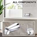 Enhon Tub Spout with Diverter, Slip-Fit Bathtub Faucet Spout Replacement, 1/2 Copper Pipe Connection, Easy to Install, Universal for Bathroom Shower(Chrome Color,1 Pack)