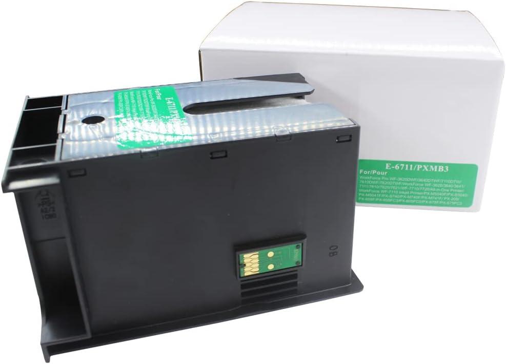 T6711 Maintenance Box with chip Compatible for WF-3640 WF-3540 WF3620 WF3520 WF-7611 7621 WF-7210 WF-7710 WF-7720 PX-M5040F ET-16500 Printer