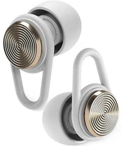 Hears One Ear Plugs for Noise Reduction - Patented Reusable Concert Earplugs, 20dB SNR Sound Reduction, Hypoallergenic for Musicians, Motorcycle and Sleeping with 4 tip Sizes - Gold Haze