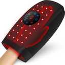 Lunix LX37 Carpal Tunnel & Wrist Pain Relief Device, Touchscreen Red Light Therapy for Hands with Arthritis, Cordless Air Compression Hand Massager, Charcoal Black