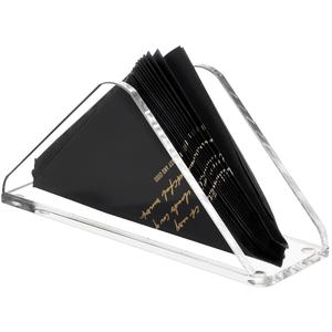 Acrylic Standing Triangle Paper Napkin Holder for table, Napkin Dispenser for Dinner, Cocktail, Luncheon Napkins, Indoor Outdoor Home Dining Restaurant Kitchen Decor