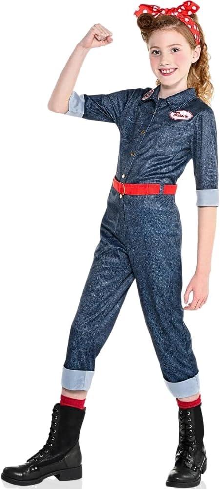 Rosie The Riveter Child Costume - XL 14-16, 1 Pc (Kids Extra Large (14-16))