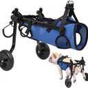 Adjustable Small Dog Wheelchair  Mobility Aid for Disabled Pets,Small Dog Wheelchair for Back Legs， Leg Brace & Hip Support (Medium)