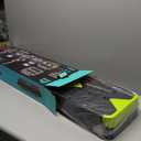 RBX Aerobic Step Platform with Non-Slip Textured Surface -2-Level Adjustable Steppers for Exercise, Compact, Lightweight, Easy-to-Store Exercise Step & Fitness Step Bench (Black/Volt)