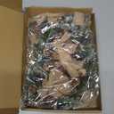 Dingion 6 Pcs 6" Christmas Mini Cabinet Cedar Wreaths for Kitchen with Ribbon Bows Artificial Cedar and Pine Cone Small Window Wreath for Window Door Farmhouse Christmas Party Decorations