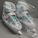 Snowflake Girls Ice Skates for Kids | Adjustable Kids Ice Skates for Girls Boys | Beginner Ice Skating Shoes for Outdoor and Rink | Warm Comfortable Lining and Reinforced Ankle Support, Size: Medium - Big Kids(1-4 US)