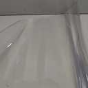 NECAUX Custom Multi-Size 1.5mm Thick Clear PVC Table Cover Protector - 42 x 96 Inch Kitchen Wood Grain Vinyl Table Cover Rectangular Table Pad for Dining Room Table/Meeting Table (Clear 1.5mm)