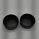 SPUNKYJUNKY 13.5OZ Ceramic Dog and Cat Bowl, Modern Cute Weighted Food Water Bowl for Replacement Black (2 Pack)