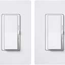 Lutron Diva LED+ Dimmer Light Switch for Dimmable LED, Halogen, and Incandescent Bulbs, 150 Watt, Single-Pole or 3-Way, DVWCL-153PH-2-WH, White (2-Pack) with Wallplate