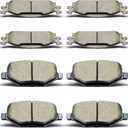 D1508 D1377 Front Rear Ceramic Brake Pads Set Fit For 2011-2019 Ford Explorer,For 2009-2019 Ford Flex,For 2010-2019 Ford Taurus, For 2009-2012 Lincoln MKS,For 2010-2019 Lincoln MKT (8 pcs)