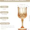 XUWAIDSGN 16 Pcs 7oz Plastic Vintage Wine Glasses Drinking Glasses Unbreakable Wedding Glassware Crystal Water Goblets Reusable Drinkware Vintage Champagne Flutes (16, Amber)