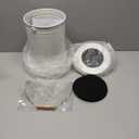 1.7 Gallon Kitchen Compost Bin, Indoor Countertop Compost Bin with Lid, 100% Rust Proof Compost Bucket with Non-Smell Charcoal Filters (White)