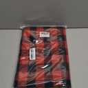 2 Pcs French Door Curtains with Bonus Tiebacks, Buffalo Plaid Sidelight Window Curtains, Red and Black, 25 x 72 Inch