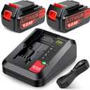 ARyee LB2X4020 6.0Ah 20V Battery for Black and Decker 20V Max LBXR20 LB20 LBX20 LBXR2020 LBX4020 LBX4020 Cordless Tools Battery with 20V Battery Charger PCC685L