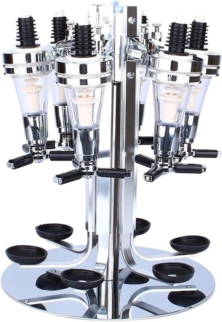 Revolving Alcohol Caddy Alcohol Liquor Dispenser Bar Dispenser Bottle Liquor Dispenser Bar Rotating Liquor Holder 6 Bottle Professional Alcohol Dispenser Station