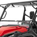 StarknightMT Flip Windshield Compatible with 2016+ Pioneer 1000 1000-5 1000-6, Windproof Full Windows Scratch Resistant Clear Fold Windshield