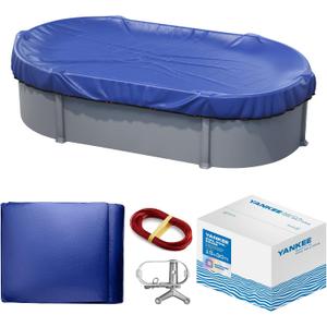 Yankee Pool Cover for Oval Pool | 15 x 30-ft | Oval Winter Pool Cover for Above Ground Pools | Extra Thick & Durable, UV-Resistant | Above-Ground Pool Protection