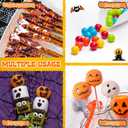 Motiskyy 48 Pcs Halloween Candy Tubes Trick or Treat Containers with DIY Stickers 4.5 oz Plastic Candy Holder Boxes Gumball Tubes Pretzels Rods Boxes for Halloween Party Supplies DIY Prizes Gift