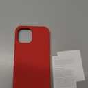ORNARTO Compatible with iPhone 12 Case, Compatible with iPhone 12 Pro Case, Slim Liquid Silicone 3 Layers Full Covered Soft Gel Rubber Phone Case Cover 6.1 inch-Red