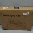 Large Dish Drying Rack - Triple Expandable Dish Rack for Kitchen Counter, Stainless Steel Sink Organization and Storage Essentials with Utensil & Pans Holder for Home and Appartment, Black